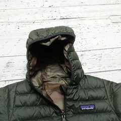 Patagonia Jacket Toddler Boys 3T Green Hooded Down Quilted Puffer Zip Winter
