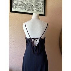 Vintage 90s Whimsygoth Blue Velvet Evening Gown