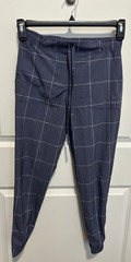 Albion Extra Extra Small XXS Jetsetters Joggers Women Blue Windowpane Athleisure