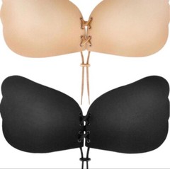 C Cup Womens Bra Backless Self-Adhesive Push Up Wings Sticky Bras-2packs