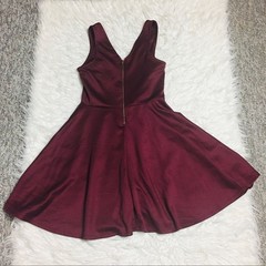 RUE 21 Skater Dress Sleeveless Burgundy Size Small