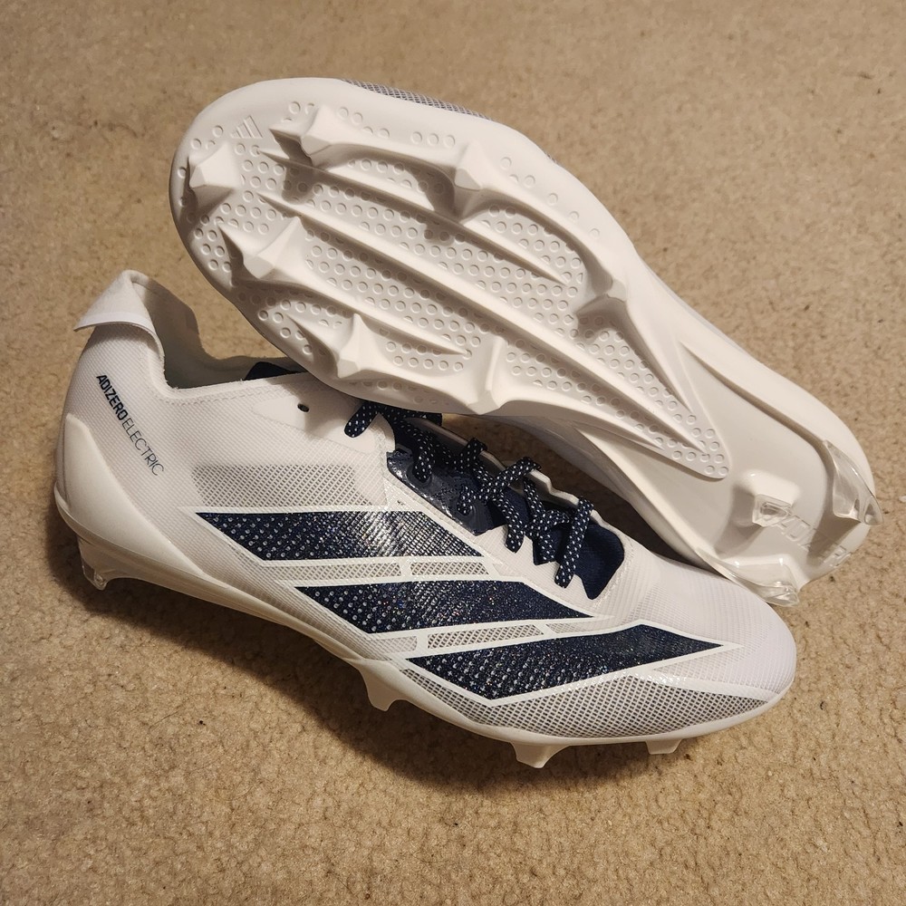 Size 11 – Adidas Adizero Electric Men’s Football Cleats White Navy Blue New