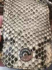 Y2K GUESS Monogram Snakeskin Print Shoulder Bag Purse Brown Beige Logo Handbag