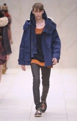 Burberry Prorsum 2012 Mens Technical Jacket 46 SMALL Blue Purple Parka Anorak