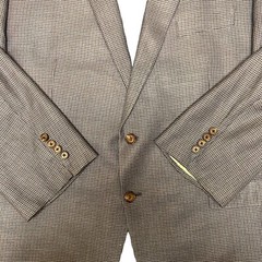 Ralph Lauren Hounds Tooth Plaid Men’s Wool Sports Blazer Blue 50R