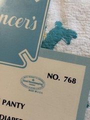 Vintage Spencer’s Layette Set Newborn Terry Diaper Shirt Panty Animal Print USA
