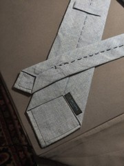 A. Di Capua Napoli – Solid Blue Cotton Tailored Tie