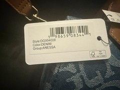 Guess Monogram Denim Anessa Purse