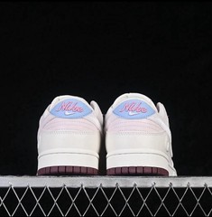 Nike Dunk Low Low Top Lace-Up Colorblock Sneaker White Pink Purple Blue