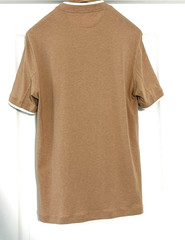 BRUNELLO CUCINELLI Men’s Beige/White Layering Cotton T-shirt Slim Fit Size M