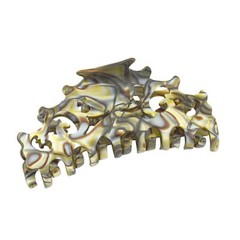French Amie Beau Medium Handmade Celluloid Jaw Hair Claw for Women and Girls