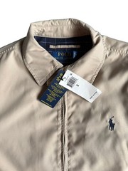 NWT Polo Ralph Lauren Men’s Bi-Swing Windbreaker Jacket Khaki Beige Size Small