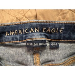 American Eagle Super HR Flare Jeans Medium Wash Next Level Stretch 00 Long