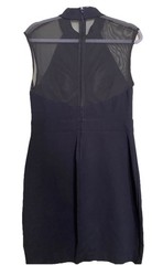 REBECCA B Womens Black Jersey Knit Dress W Mesh Back Size 10 Sleeveless