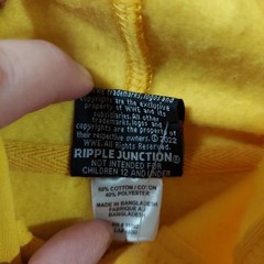 Ripple Junction Hoodie Mens Large Yellow Becky Lynch WWE Fleece Pullover Graphic