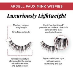 Ardell False Lashes Faux Mink Wispies Eyelashes, 1 pk x 4 pairs