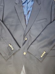 Ralph Lauren BLACK LABEL Jacket Mens 52R Sports Coat Blazer Silver Buttons Wool