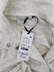 NWT Varley Anset Jacket Sz S Ivory Marl DoubleSoft Preppy Designer Chic $158