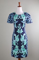 LILLY PULITZER $178 Neoprene Scuba Smooth Stretch Printed Sheath Dress Size 8
