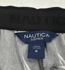 Nautica Men’s One-Piece Garment Fleece Pajama Pants, Black, Size M
