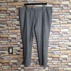 Joseph Abboud Custom 2 Piece Suit Mens 46S 40X27 Gray Nailhead Peak Wool