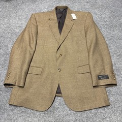 NEW Jos A Bank Traveler 100% Wool Nailhead Sport Blazer Jacket Men 44R Hopsack