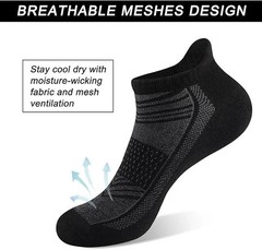 Mens Ankle Socks with Heel Tab Low Cut Thin Athletic Performance 14 pairs