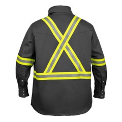 Flame Resistant FR High Visibility Hi Vis 100%C Light Weight Shirt