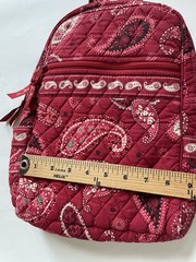 Vera Bradley Mesa Red Paisley Backpack 12” Retired