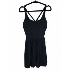 Pleated Black UPF50 Dress Skort Moisture Wicking Pickleball Tennis Preppy Luxe