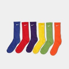 Nike Everyday Plus Cushioned Crew Socks 6 Pairs SX6897-903 Large (8-12) Men’s