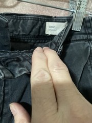 GAP Men’s Gray Twill Cotton Chino Pants Straight Fit Flat Front 32W Pockets