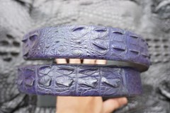 W 1.5 inch – Blue Genuine CROCODILE Hornback LEATHER Skin Men’s Belt #D34