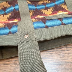 Pendleton Woolen Mills Tote Bag Aztec Southwestern – Spilt Red Polish Inside