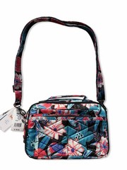 Lug SCOOP Crossbody Bag Tropical Floral Print Adjustable Strap Nylon NWT