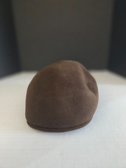 Savile Brown Felt Flat Cap Driver Hat Mens Large Vintage Style Ivy Newsboy Hat