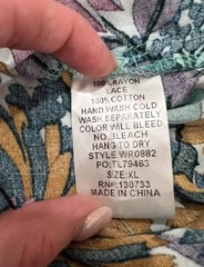Umgee Floral Ric Rac Midi Dress XL Jade Mix Ruffle Sleeve Boho Cottagecore
