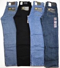 Lee Men’s Relaxed Fit Straight Leg Jeans All Men’s Sizes Four Colors 100% Cotton