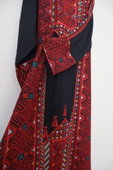 Traditional Palestinian / Jordanian Embroidered Thobe Kaftan Dress Black -ZAHIRA