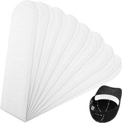 Hat Sweat Liner 30 Pcs Cap Absorbent Sweat Pad Hat Sweat 12.6 x 1.57 inch White