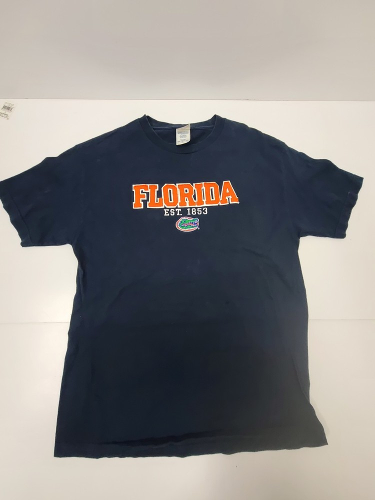 Florida Gators Embroidered Logo Shirt Mens Large Navy Blue NCAA College Tee