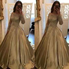 Classic Wedding Dresses Satib Long Sleeves Victorian 1980s Lace Bridal Gowns