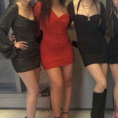 Women’s Red One Sleeve Formal Mini Dress