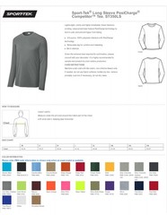 Sport-Tek Mens Long Sleeve Moisture Wicking Dri-Fit Competitor T-Shirt ST350LS