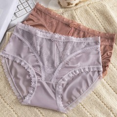 5 Pack Lot Sexy Ladies Womens Satin Panties Underwear Lingeries Lace Sheer Brief