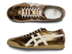 Onitsuka Tiger Mexico 66 SD 1183C468-200 Gold Metallic Sneakers New Box