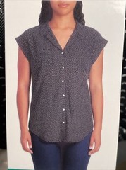 Jachs Girlfriend Ladies Short Sleeve Loose Fit Blouse Pick Your Size & Color NWT