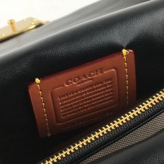 COACH Tabby Shoulder Bag 26 Quilted CP150 Brass / Black Nappa Leather Outlet New