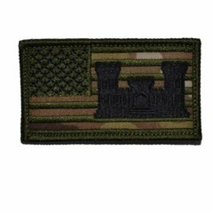 Superimposed Army Engineer Castle – 2×3.5 Military/ Patch Hook Backing