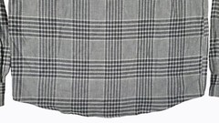 Purnell Santa Barbara Work Wear Mens Gray Plaid Long Sleeve Shirt M NWT